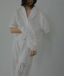 COTTON LACE SHORT SHIRT（シャツ/ブラウス）｜MANOF（マノフ）の