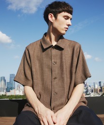 UNITED TOKYO | 【残りわずか】サマーツイードショートスリーブシャツ |軽量/通気性/肌離れ/春服/夏服(シャツ/ブラウス)