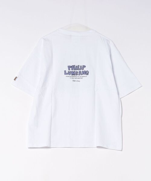 Philip Lumbang(フィリップランバン)の「【Philip Lumbang/フィリップランバン】【ゆったりリラックスフィット】バックプリントTシャツ 綿100% ユニセックス ビッグシルエット ストリート 韓国風 メンズライク(Tシャツ/カットソー・メンズ・ブラック系その他/ホワイト系その他2/ブラック系その他3/グリーン系その他2・LARGE/MEDIUM/X-LARGE)」の7枚目の写真