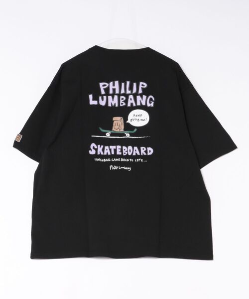 Philip Lumbang(フィリップランバン)の「【Philip Lumbang/フィリップランバン】【ゆったりリラックスフィット】バックプリントTシャツ 綿100% ユニセックス ビッグシルエット ストリート 韓国風 メンズライク(Tシャツ/カットソー・メンズ・ブラック系その他/ホワイト系その他2/ブラック系その他3/グリーン系その他2・LARGE/MEDIUM/X-LARGE)」の8枚目の写真