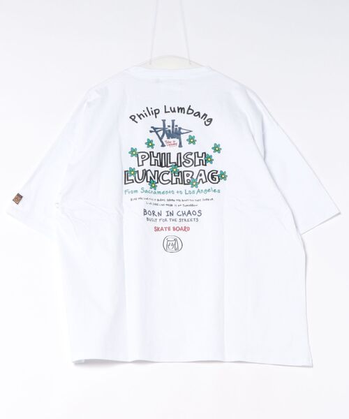 Philip Lumbang(フィリップランバン)の「【Philip Lumbang/フィリップランバン】【ゆったりリラックスフィット】バックプリントTシャツ 綿100% ユニセックス ビッグシルエット ストリート 韓国風 メンズライク(Tシャツ/カットソー・メンズ・ブラック系その他/ホワイト系その他2/ブラック系その他3/グリーン系その他2・LARGE/MEDIUM/X-LARGE)」の10枚目の写真