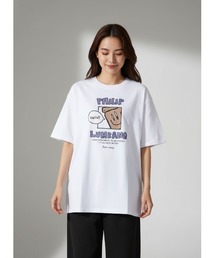 【Philip Lumbang/フィリップランバン】【ゆったりリラックスフィット】バックプリントＴシャツ 綿100% ユニセックス ビッグシルエット ストリート 韓国風 メンズライク