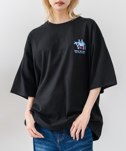 Philip Lumbang(フィリップランバン)の「【Philip Lumbang/フィリップランバン】【ゆったりリラックスフィット】バックプリントTシャツ 綿100% ユニセックス ビッグシルエット ストリート 韓国風 メンズライク(Tシャツ/カットソー・メンズ・ブラック系その他/ホワイト系その他2/ブラック系その他3/グリーン系その他2・LARGE/MEDIUM/X-LARGE)」の3枚目の写真