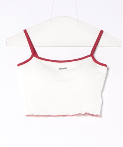 frunco(フランコ)の「カップ付きパイピングブラトップス(Tシャツ/カットソー・レディース・グレー/ホワイト/ブラック・FREE)」の6枚目の写真