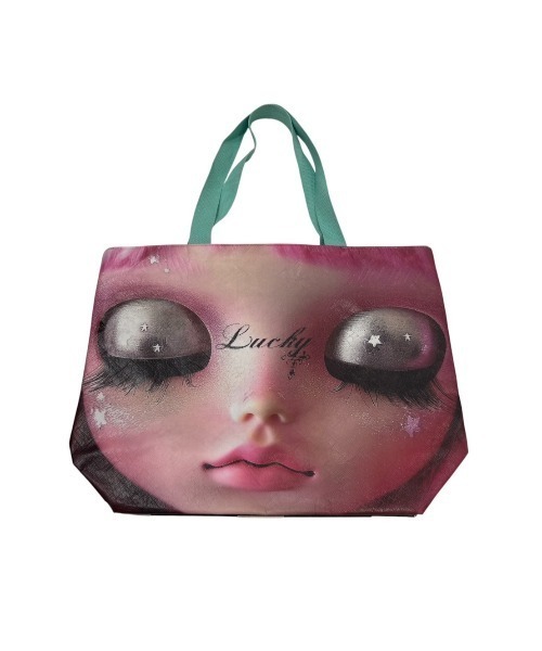 Never mind the XU(ネバーマインドザエックスユー)の「【Never mind the XU】graphic tote bag 2 / 【ネバーマインド ザ エックスユー】グラフィックビッグトートバッグ2(トートバッグ・レディース・ピンク・ONE SIZE)」の1枚目の写真