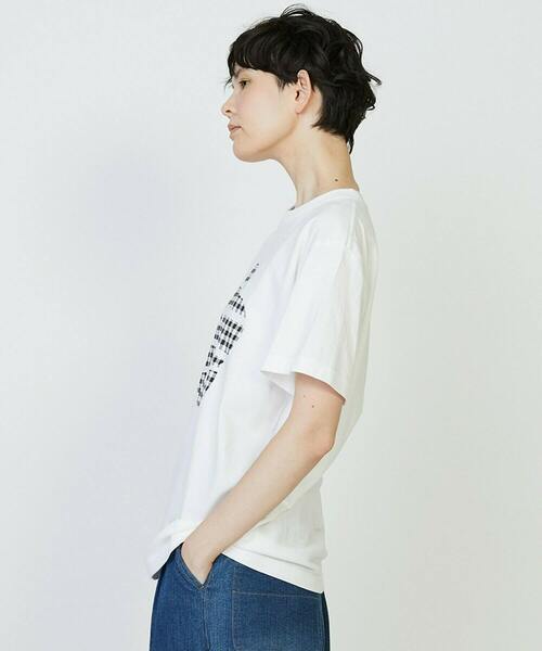 FRAPBOIS PARK(フラボアパーク)の「ギンガムパーキー Tシャツ(Tシャツ/カットソー・レディース・ネイビー/ピンク/ホワイト・2/1)」の4枚目の写真