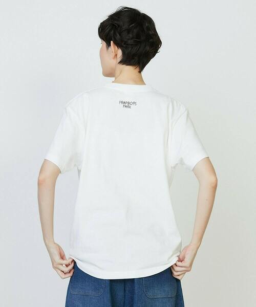 FRAPBOIS PARK(フラボアパーク)の「ギンガムパーキー Tシャツ(Tシャツ/カットソー・レディース・ネイビー/ピンク/ホワイト・2/1)」の5枚目の写真