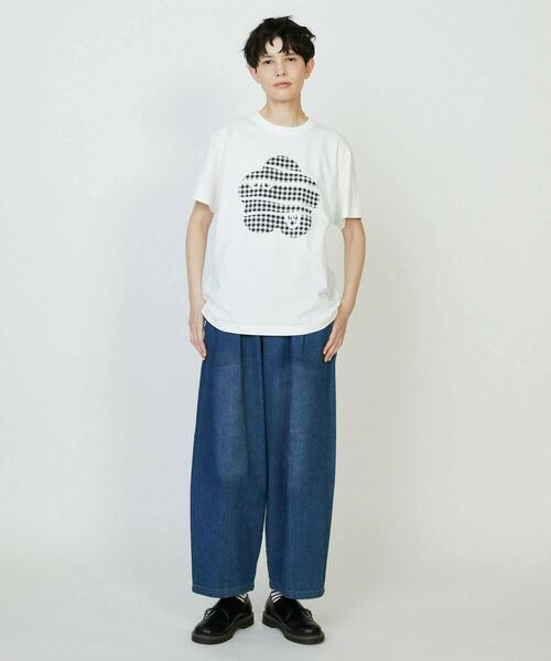 FRAPBOIS PARK(フラボアパーク)の「ギンガムパーキー Tシャツ(Tシャツ/カットソー・レディース・ネイビー/ピンク/ホワイト・2/1)」の7枚目の写真