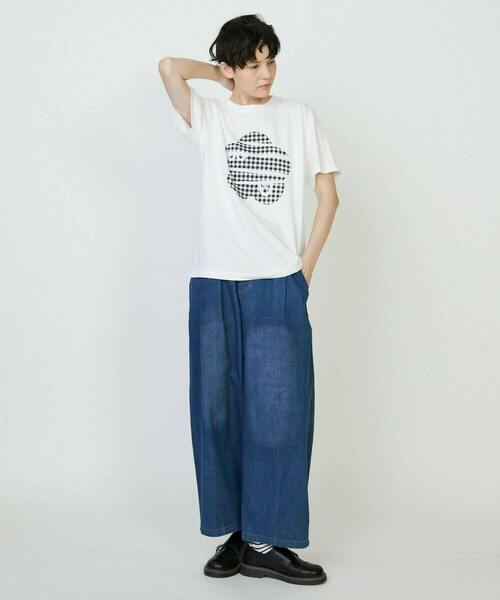 FRAPBOIS PARK(フラボアパーク)の「ギンガムパーキー Tシャツ(Tシャツ/カットソー・レディース・ネイビー/ピンク/ホワイト・2/1)」の8枚目の写真