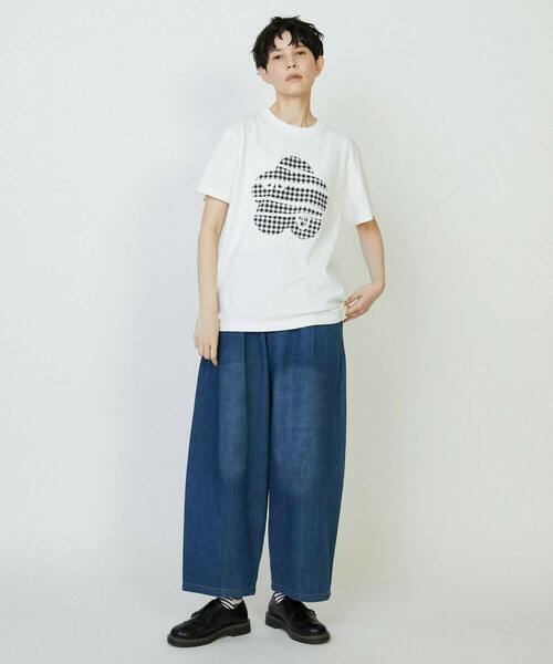 FRAPBOIS PARK(フラボアパーク)の「ギンガムパーキー Tシャツ(Tシャツ/カットソー・レディース・ネイビー/ピンク/ホワイト・2/1)」の10枚目の写真