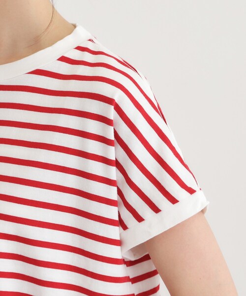 LAURA ASHLEY(ローラアシュレイ)の「【日本製/ワンマイルウエア】コットン天竺ボーダーTシャツ(Tシャツ/カットソー・レディース・ワイン系4/ブラック系2/ブルー系2・38)」の20枚目の写真