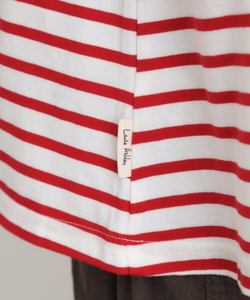 LAURA ASHLEY(ローラアシュレイ)の「【日本製/ワンマイルウエア】コットン天竺ボーダーTシャツ(Tシャツ/カットソー・レディース・ワイン系4/ブラック系2/ブルー系2・38)」の22枚目の写真