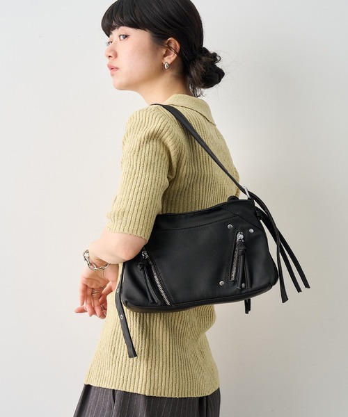 NOGLE(ノグル)の「【NOGLE select/ノグルセレクト】マルチポケットショルダーバッグ(ショルダーバッグ・レディース・ライトグレー/ブラック・FREE)」の5枚目の写真