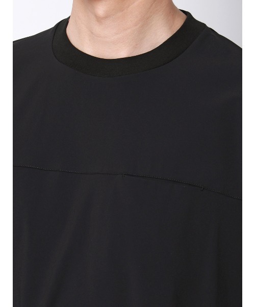 FLAT(フラット)の「FLAT/Tシャツ/半袖/接触冷感/ナイロンスムース/無地(Tシャツ/カットソー・メンズ・ブラック/サックスブルー/ライトグレー・S/M/L)」の7枚目の写真