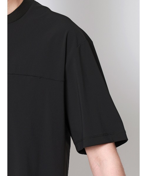 FLAT(フラット)の「FLAT/Tシャツ/半袖/接触冷感/ナイロンスムース/無地(Tシャツ/カットソー・メンズ・ブラック/サックスブルー/ライトグレー・S/M/L)」の8枚目の写真