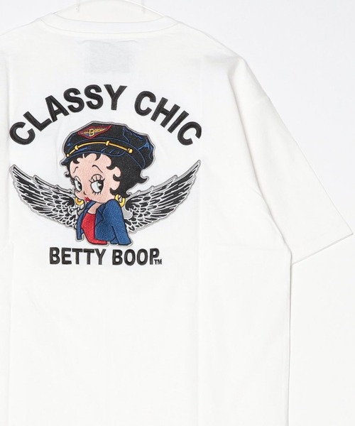 ARCADE（アーケード）の「Betty Boop【ベティー ブープ】ベティちゃん 半袖Tシャツ /風神雷神 バイク 羽 バブ龍 FLEISCHER（Tシャツ/カットソー・メンズ・ホワイト系4/ブラック系1/ブラック系3/ホワイト系3/ブラック系2/ブラック系4/ホワイト系2/ホワイト系1・L/M）」の4枚目の写真