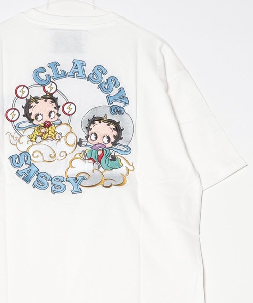 ARCADE（アーケード）の「Betty Boop【ベティー ブープ】ベティちゃん 半袖Tシャツ /風神雷神 バイク 羽 バブ龍 FLEISCHER（Tシャツ/カットソー・メンズ・ホワイト系4/ブラック系1/ブラック系3/ホワイト系3/ブラック系2/ブラック系4/ホワイト系2/ホワイト系1・L/M）」の6枚目の写真