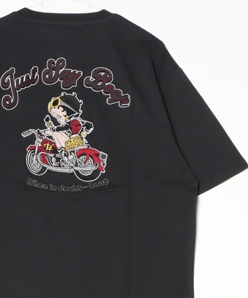 ARCADE（アーケード）の「Betty Boop【ベティー ブープ】ベティちゃん 半袖Tシャツ /風神雷神 バイク 羽 バブ龍 FLEISCHER（Tシャツ/カットソー・メンズ・ホワイト系4/ブラック系1/ブラック系3/ホワイト系3/ブラック系2/ブラック系4/ホワイト系2/ホワイト系1・L/M）」の7枚目の写真