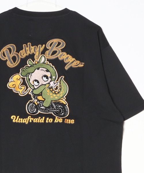 ARCADE（アーケード）の「Betty Boop【ベティー ブープ】ベティちゃん 半袖Tシャツ /風神雷神 バイク 羽 バブ龍 FLEISCHER（Tシャツ/カットソー・メンズ・ホワイト系4/ブラック系1/ブラック系3/ホワイト系3/ブラック系2/ブラック系4/ホワイト系2/ホワイト系1・L/M）」の8枚目の写真