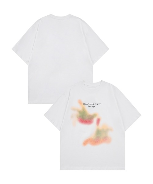 HOOK(フック)の「HOOK ブラーアート × スローガン グラフィックT (SS)(Tシャツ/カットソー・メンズ・ブラック/ホワイト・L/M)」の11枚目の写真