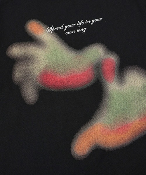 HOOK(フック)の「HOOK ブラーアート × スローガン グラフィックT (SS)(Tシャツ/カットソー・メンズ・ブラック/ホワイト・L/M)」の19枚目の写真