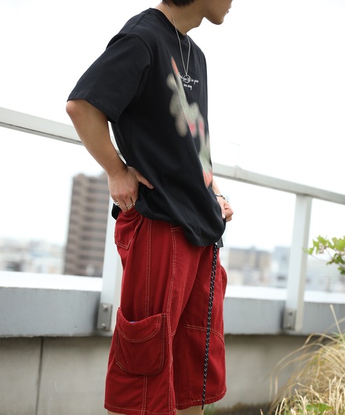 HOOK(フック)の「HOOK ブラーアート × スローガン グラフィックT (SS)(Tシャツ/カットソー・メンズ・ブラック/ホワイト・L/M)」の4枚目の写真