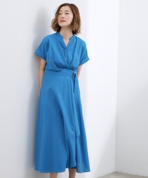grove | 【洗える】さらっと軽やか、カシュクール風サッカーワンピース(ワンピース)