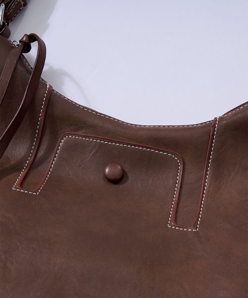 Ellno Loset(エルノロゼット)の「3way shoulder bag/3wayショルダーバッグ(ショルダーバッグ・メンズ・ブラック/キャメル・FREE)」の11枚目の写真