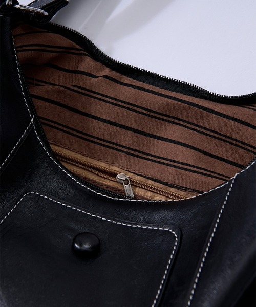 Ellno Loset(エルノロゼット)の「3way shoulder bag/3wayショルダーバッグ(ショルダーバッグ・メンズ・ブラック/キャメル・FREE)」の7枚目の写真