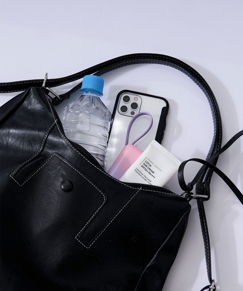 Ellno Loset(エルノロゼット)の「3way shoulder bag/3wayショルダーバッグ(ショルダーバッグ・メンズ・ブラック/キャメル・FREE)」の4枚目の写真