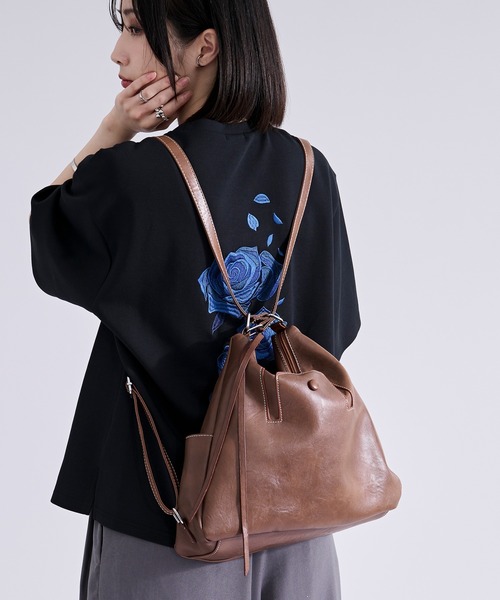 Ellno Loset(エルノロゼット)の「3way shoulder bag/3wayショルダーバッグ(ショルダーバッグ・メンズ・ブラック/キャメル・FREE)」の12枚目の写真