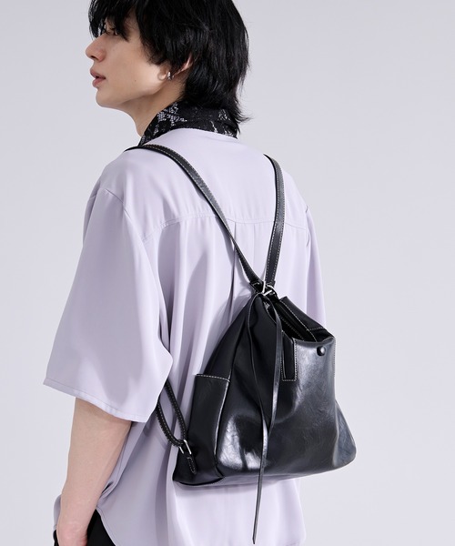 Ellno Loset(エルノロゼット)の「3way shoulder bag/3wayショルダーバッグ(ショルダーバッグ・メンズ・ブラック/キャメル・FREE)」の9枚目の写真