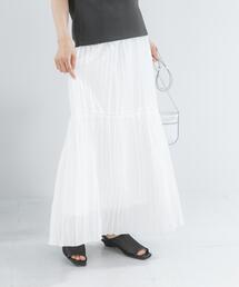 URBAN RESEARCH ROSSO WOMEN | シアーオーガンジープリーツスカート(スカート)