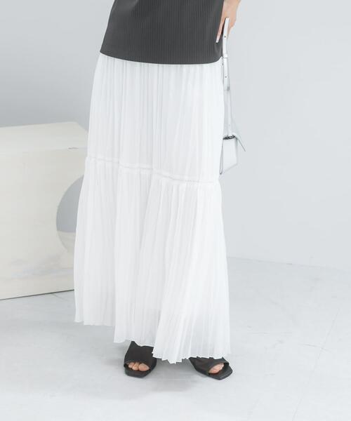 URBAN RESEARCH ROSSO WOMEN(アーバンリサーチ ロッソ)の「シアーオーガンジープリーツスカート(スカート・レディース・ホワイト/ミント/ベージュ系その他・FREE)」の15枚目の写真
