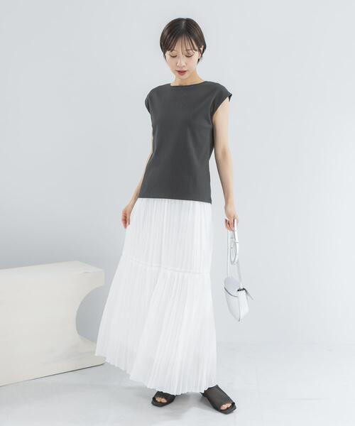 URBAN RESEARCH ROSSO WOMEN(アーバンリサーチ ロッソ)の「シアーオーガンジープリーツスカート(スカート・レディース・ホワイト/ミント/ベージュ系その他・FREE)」の16枚目の写真