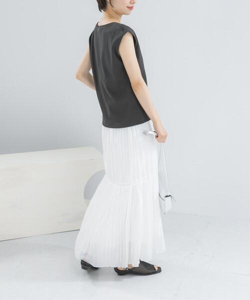URBAN RESEARCH ROSSO WOMEN(アーバンリサーチ ロッソ)の「シアーオーガンジープリーツスカート(スカート・レディース・ホワイト/ミント/ベージュ系その他・FREE)」の17枚目の写真