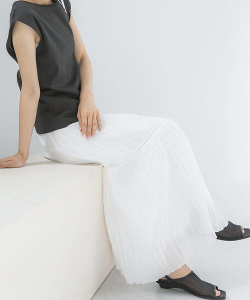 URBAN RESEARCH ROSSO WOMEN(アーバンリサーチ ロッソ)の「シアーオーガンジープリーツスカート(スカート・レディース・ホワイト/ミント/ベージュ系その他・FREE)」の18枚目の写真