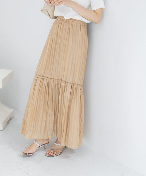 URBAN RESEARCH ROSSO WOMEN(アーバンリサーチ ロッソ)の「シアーオーガンジープリーツスカート(スカート・レディース・ホワイト/ミント/ベージュ系その他・FREE)」の21枚目の写真