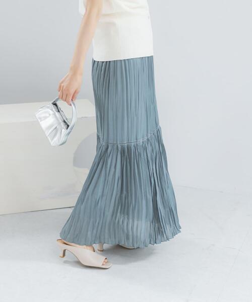 URBAN RESEARCH ROSSO WOMEN(アーバンリサーチ ロッソ)の「シアーオーガンジープリーツスカート(スカート・レディース・ホワイト/ミント/ベージュ系その他・FREE)」の10枚目の写真