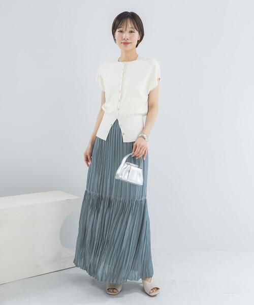 URBAN RESEARCH ROSSO WOMEN(アーバンリサーチ ロッソ)の「シアーオーガンジープリーツスカート(スカート・レディース・ホワイト/ミント/ベージュ系その他・FREE)」の12枚目の写真