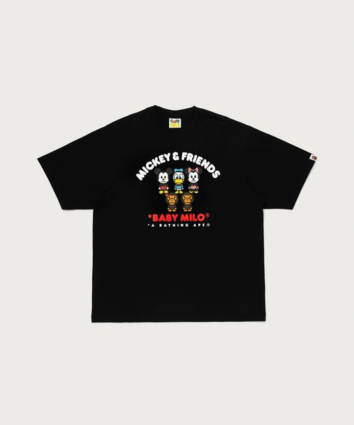 A BATHING APE(アベイシングエイプ)の「BAPE X DISNEY MICKEY & FRIENDS BABY MILO RELAXED FIT TEE(Tシャツ/カットソー・メンズ・ブラック/ホワイト・X-LARGE/SMALL/XX-LARGE/LARGE/MEDIUM)」の1枚目の写真