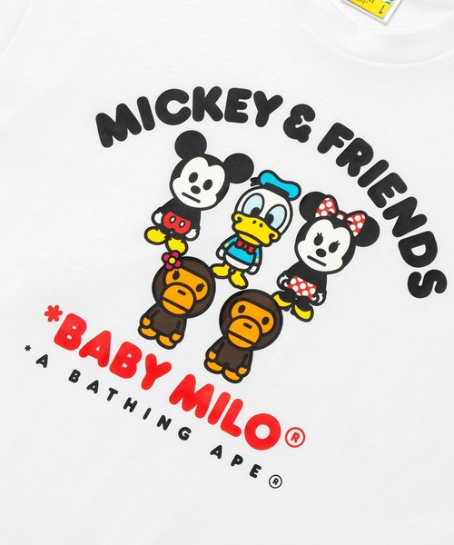 A BATHING APE(アベイシングエイプ)の「BAPE X DISNEY MICKEY & FRIENDS BABY MILO RELAXED FIT TEE(Tシャツ/カットソー・メンズ・ブラック/ホワイト・X-LARGE/SMALL/XX-LARGE/LARGE/MEDIUM)」の5枚目の写真
