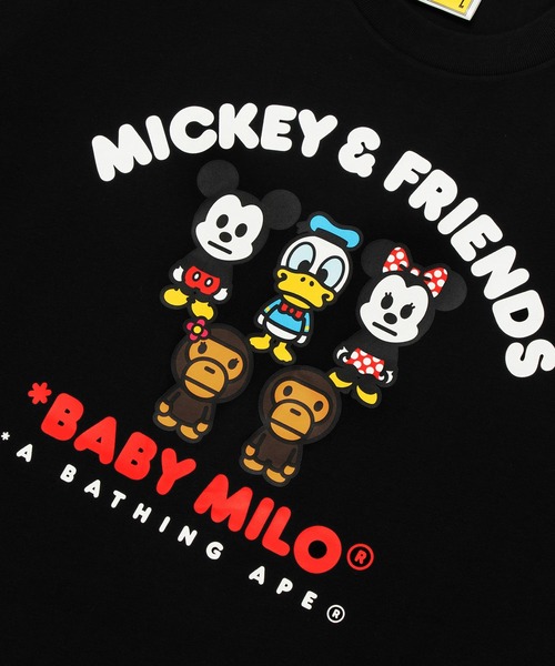 A BATHING APE(アベイシングエイプ)の「BAPE X DISNEY MICKEY & FRIENDS BABY MILO RELAXED FIT TEE(Tシャツ/カットソー・メンズ・ブラック/ホワイト・X-LARGE/SMALL/XX-LARGE/LARGE/MEDIUM)」の6枚目の写真