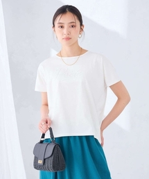 【接触冷感/UVカット】バックタックエンボスロゴTシャツ