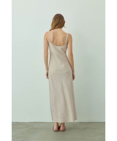 ALEXIA STAM(アリシアスタン)の「Linen Maxi Dress /リネンロングワンピ(Tシャツ/カットソー・レディース・ベージュ/ブルー/チャコールグレー/ピンク・S/M)」の12枚目の写真
