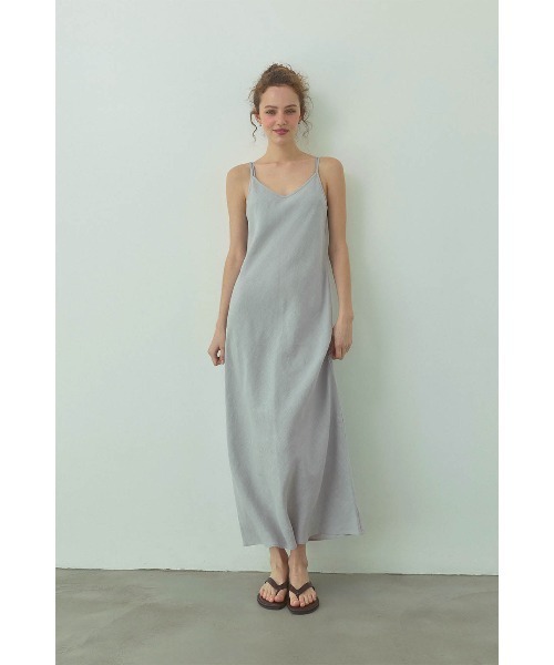 ALEXIA STAM(アリシアスタン)の「Linen Maxi Dress /リネンロングワンピ(Tシャツ/カットソー・レディース・ベージュ/ブルー/チャコールグレー/ピンク・S/M)」の14枚目の写真