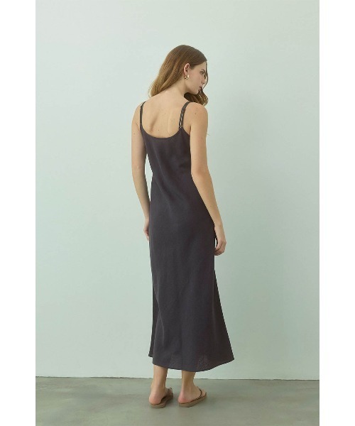 ALEXIA STAM(アリシアスタン)の「Linen Maxi Dress /リネンロングワンピ(Tシャツ/カットソー・レディース・ベージュ/ブルー/チャコールグレー/ピンク・S/M)」の8枚目の写真