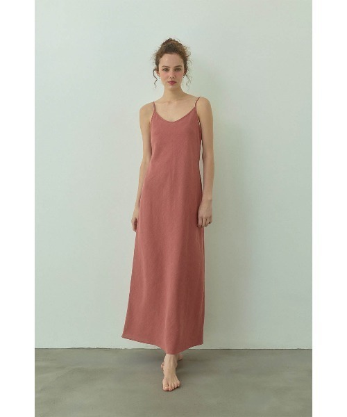 ALEXIA STAM(アリシアスタン)の「Linen Maxi Dress /リネンロングワンピ(Tシャツ/カットソー・レディース・ベージュ/ブルー/チャコールグレー/ピンク・S/M)」の18枚目の写真