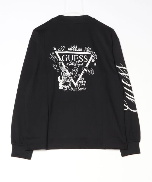 Guess(ゲス)の「TRIANGLE Kitten Tee Tシャツ 長袖 ロンT バックプリント ロゴTシャツ(Tシャツ/カットソー・レディース・ブラック・X-SMALL/LARGE/MEDIUM/SMALL)」の3枚目の写真
