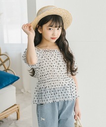 URBAN CHERRY（アーバンチェリー）の「ハートドットシアーオープンショルダートップス（シャツ/ブラウス）」